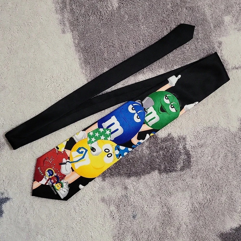 M&M's Happy New Year Millennium 2000 Multicolor Neck Tie